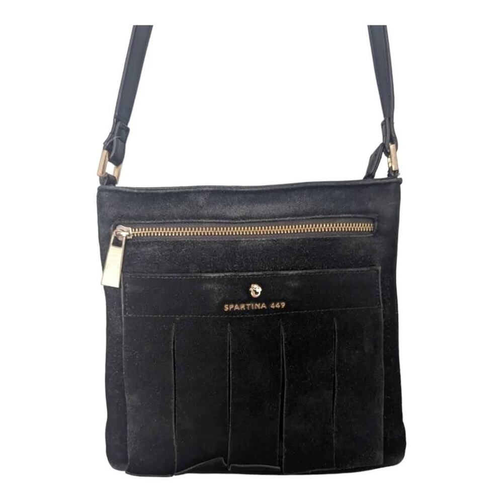 Spartina 449 Siren Carmen Black Suede Crossbody Bag